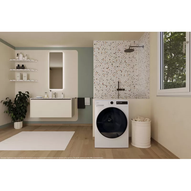Máquina de lavar e secar roupa Candy BWR 485SBL6-S de instalação livre carregamento frontal branco