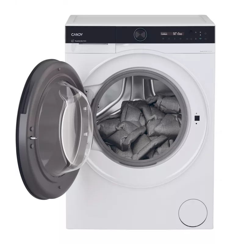 Máquina de lavar e secar roupa Candy BWS 485SB8-S de instalação livre carregamento frontal branco