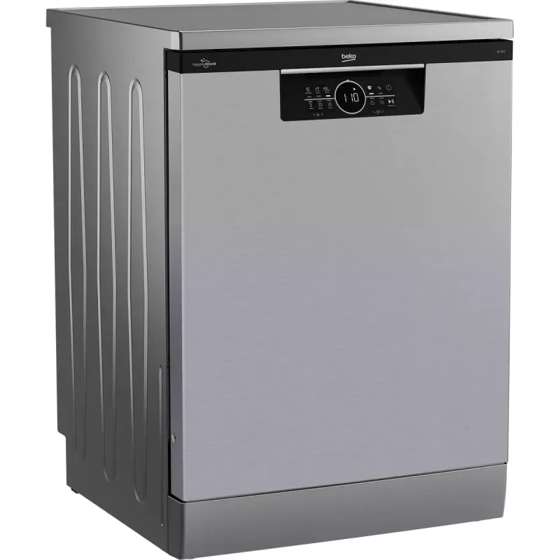 Máquina de lavar louça de instalação livre BEKO BDFN26530X, tamanho grande 60 cm, 15 conjuntos de louça, 44 dB, 6 programas