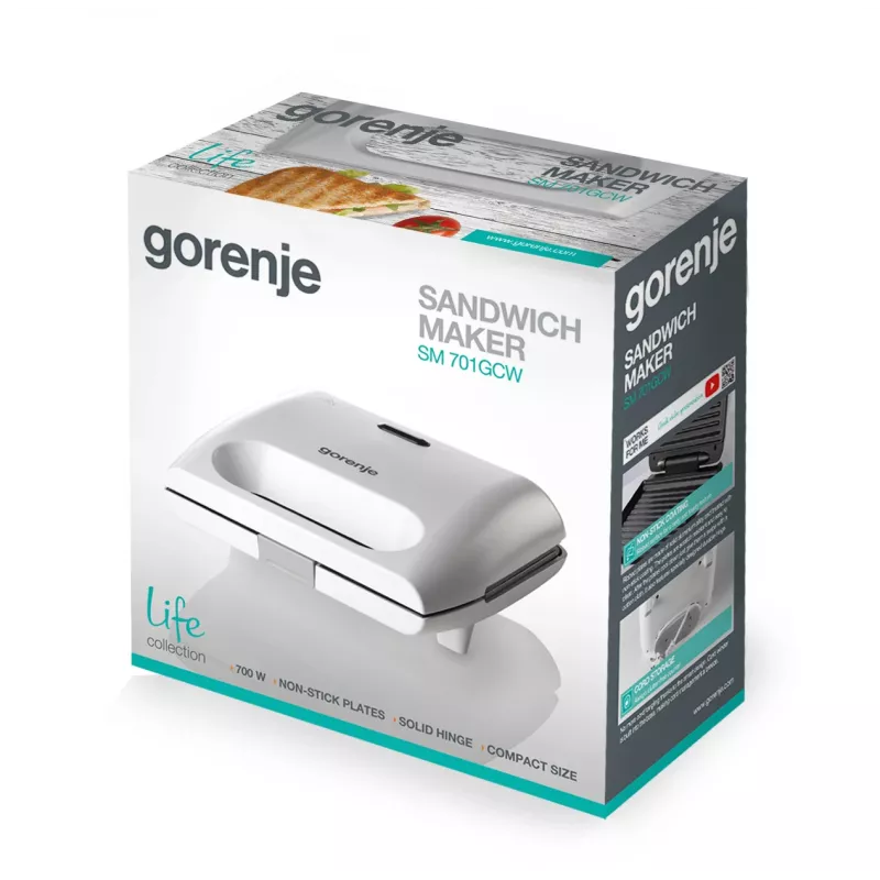 Gorenje SM701GCW Grelhador de contacto