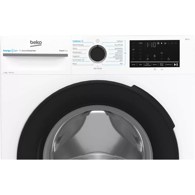 Máquina de lavar roupa BEKO BM3WFSU49415WB carga frontal 9 kg 1400 rpm branca, Energia A