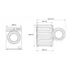Máquina de lavar roupa BEKO BM3WFSU49415WB carga frontal 9 kg 1400 rpm branca, Energia A