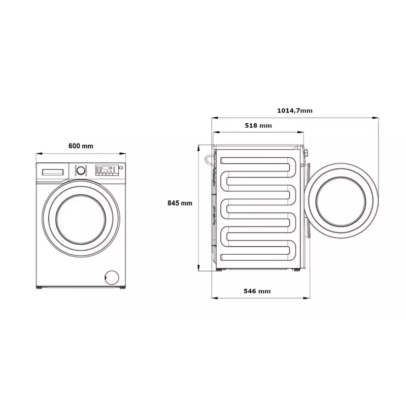 Máquina de lavar roupa BEKO BM3WFSU49415WB carga frontal 9 kg 1400 rpm branca, Energia A