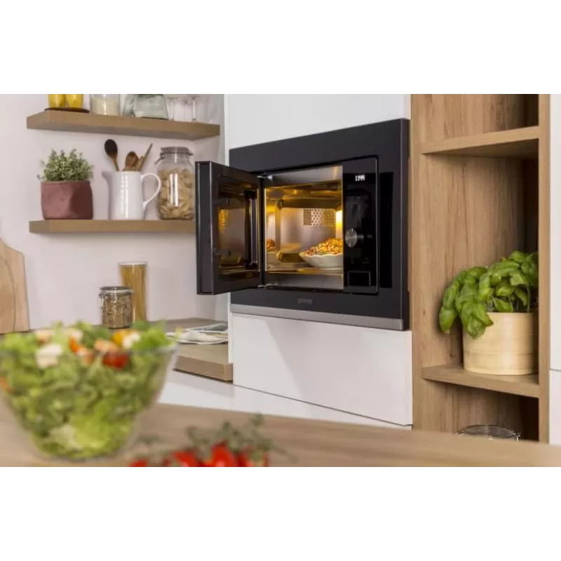Gorenje XY820Z BM201AG1BG G600, encastrar, micro-ondas com grelhador, 20 l, 800 W, visor integrado, LED