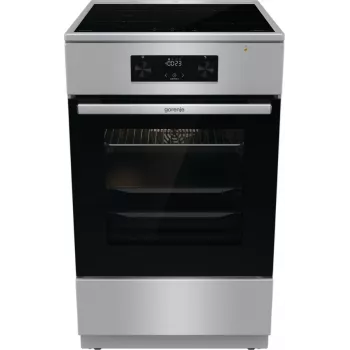 Gorenje 740742 Fogão Fogão de instalação livre Fogão elétrico Indução por zonas Preto, aço inoxidável