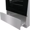 Gorenje GEIT5C61XPG fogão elétrico de instalação livre com placa de indução, 4 zonas, forno de 70 l, limpeza catalítica, 50 cm, aço inoxidável