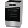 Gorenje GEIT5C61XPG fogão elétrico de instalação livre com placa de indução, 4 zonas, forno de 70 l, limpeza catalítica, 50 cm, aço inoxidável