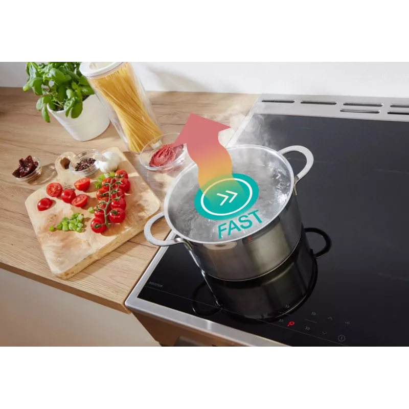 Gorenje GEIT5C61XPG fogão elétrico de instalação livre com placa de indução, 4 zonas, forno de 70 l, limpeza catalítica, 50 cm, aço inoxidável