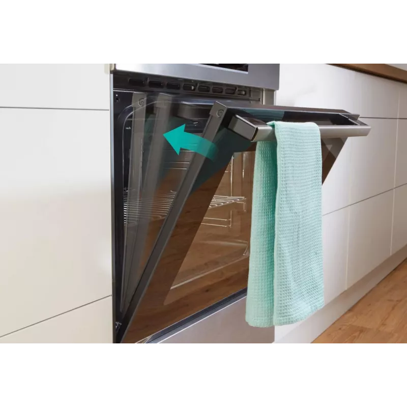 Gorenje GEIT5C61XPG fogão elétrico de instalação livre com placa de indução, 4 zonas, forno de 70 l, limpeza catalítica, 50 cm, aço inoxidável