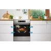 Gorenje GEIT5C61XPG fogão elétrico de instalação livre com placa de indução, 4 zonas, forno de 70 l, limpeza catalítica, 50 cm, aço inoxidável