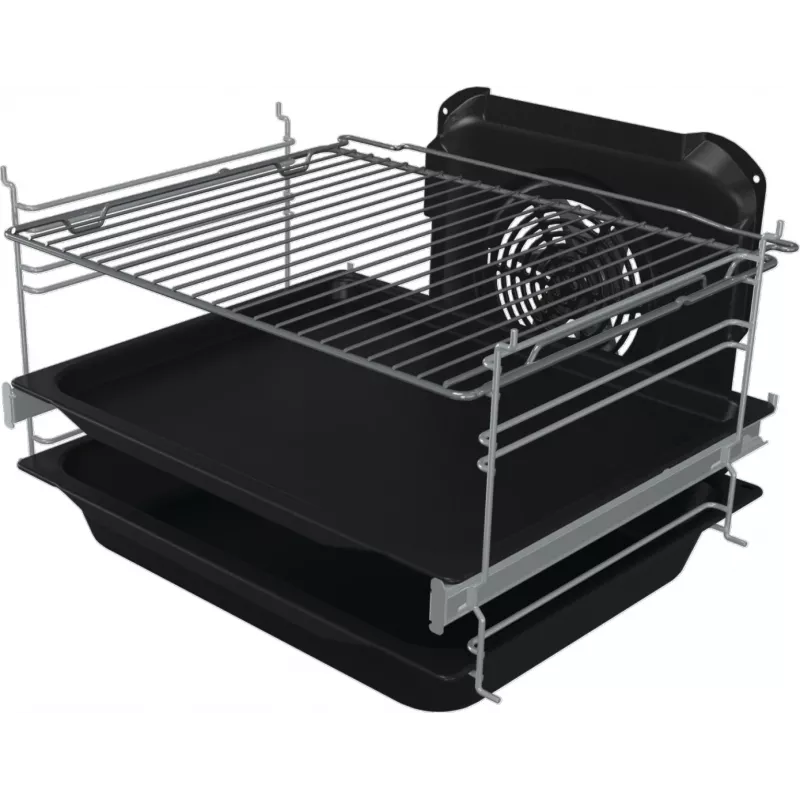 Gorenje GEIT5C61XPG fogão elétrico de instalação livre com placa de indução, 4 zonas, forno de 70 l, limpeza catalítica, 50 cm, aço inoxidável