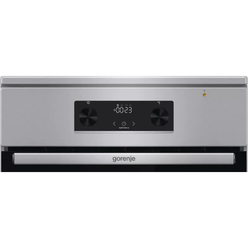 Gorenje GEIT5C61XPG fogão elétrico de instalação livre com placa de indução, 4 zonas, forno de 70 l, limpeza catalítica, 50 cm, aço inoxidável