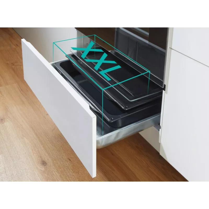 Gorenje GEIT5C61XPG fogão elétrico de instalação livre com placa de indução, 4 zonas, forno de 70 l, limpeza catalítica, 50 cm, aço inoxidável