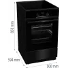 Gorenje GEIT5C60BPG Fogão de instalação livre Placa vitrocerâmica elétrica Preta