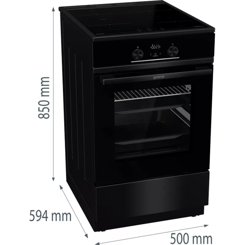 Gorenje GEIT5C60BPG Fogão de instalação livre Placa vitrocerâmica elétrica Preta