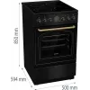 Gorenje GECS5B70CLB Fogão independente Placa vitrocerâmica elétrica Preto