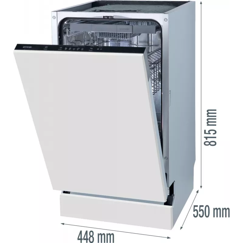 Gorenje GV 520 E 10 EB Totalmente integrável 11 conjuntos de louça