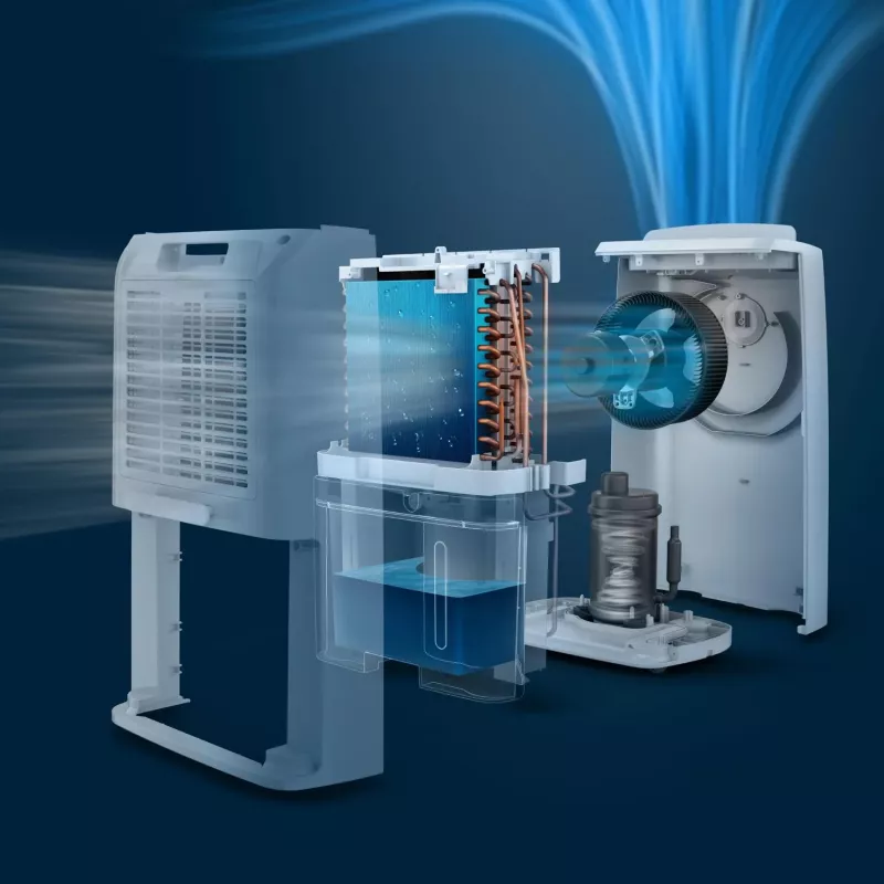 Philips 3000 series DE3306/11 Desumidificador 4 L 51 dB Branco, Cinzento-claro