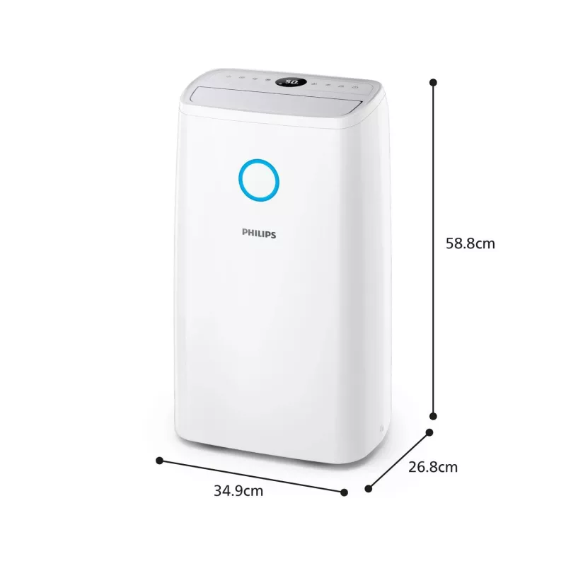 Philips 3000 series DE3306/11 Desumidificador 4 L 51 dB Branco, Cinzento-claro