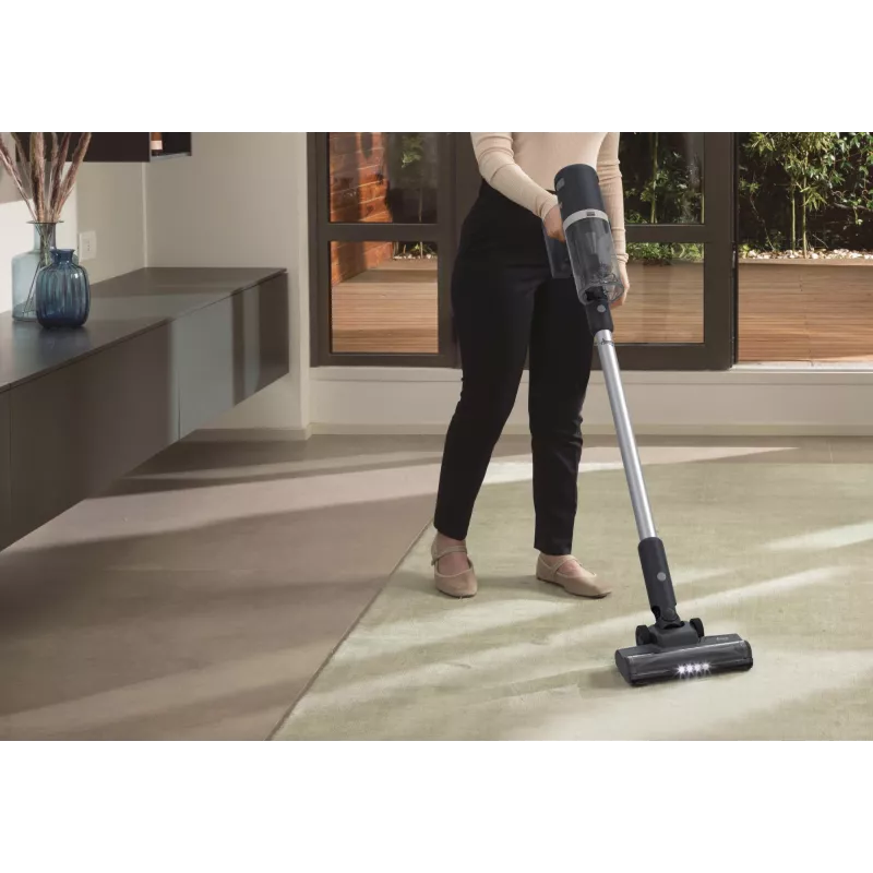 Hoover HFG10H 011 Aspirador vertical com bateria Seco HEPA Sem saco 0,55 l 200 W Azul, Cinzento 2,6 Ah