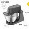 Robot de cozinha Kenwood KHC30.070GY — 1000 W, taça de aço inoxidável de 4,3 L, botão rotativo, cinzento