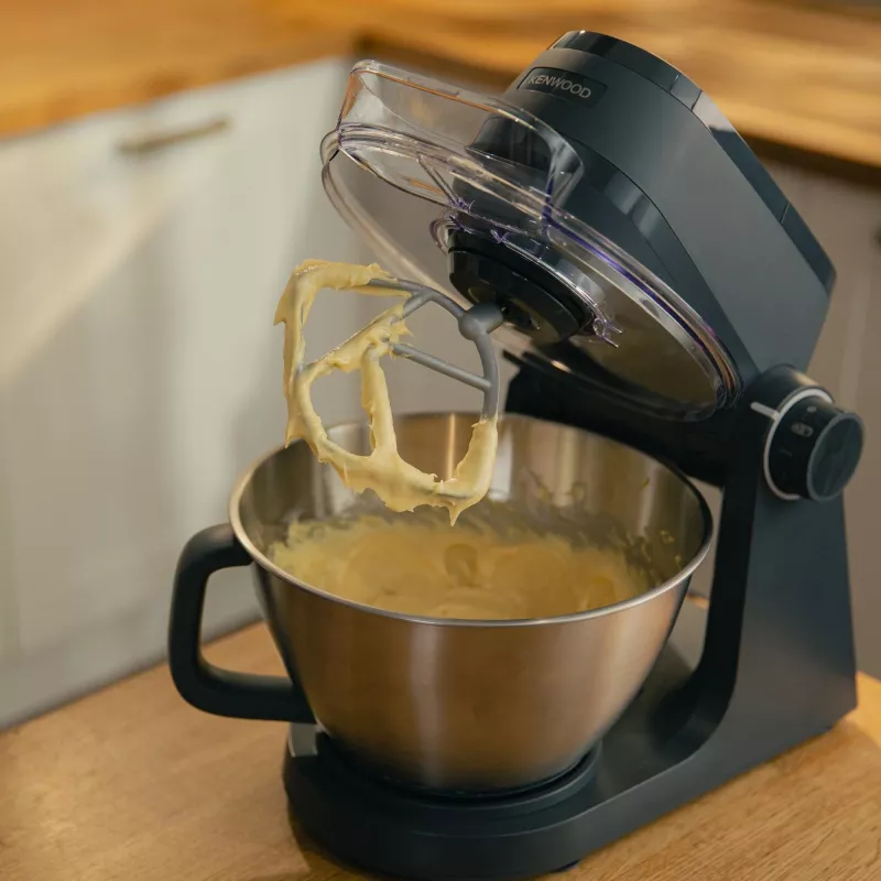 Robot de cozinha Kenwood KHC30.070GY — 1000 W, taça de aço inoxidável de 4,3 L, botão rotativo, cinzento