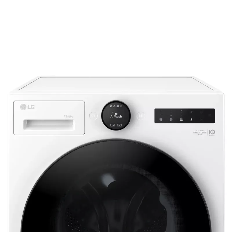 LG WT1210WWF máquina de lavar e secar roupa de carga frontal 12 kg / 10 kg, 1400 rpm, Wi-Fi, branca