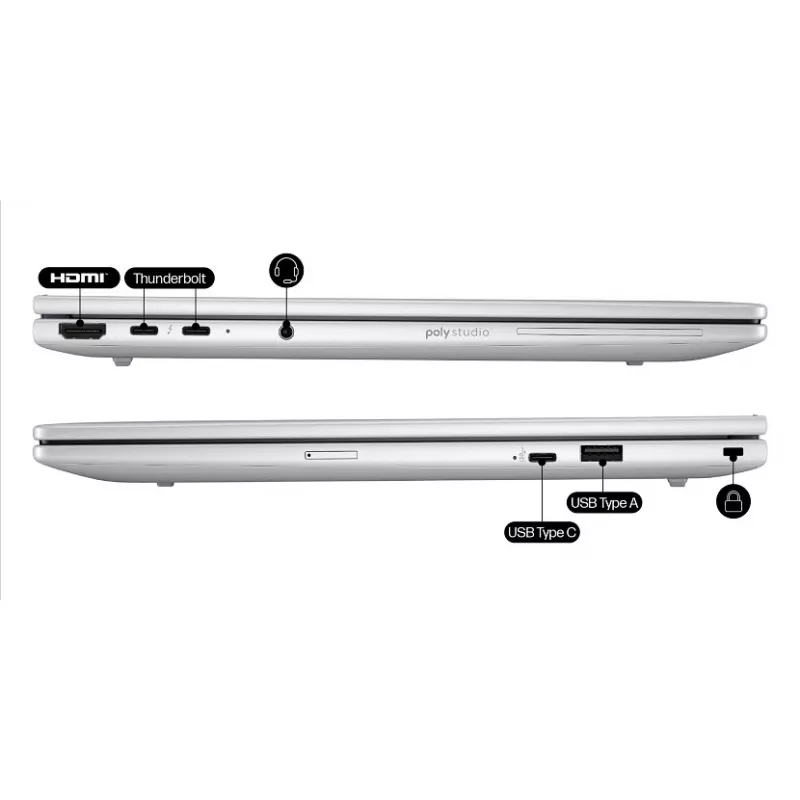 HP EliteBook 8 G1i AI Intel Core Ultra 5 225U Portátil 35,6 cm (14 polegadas) WUXGA 32 GB DDR5-SDRAM Wi-Fi 7 (802.11be) Windows 11 Pro AI PC prateado