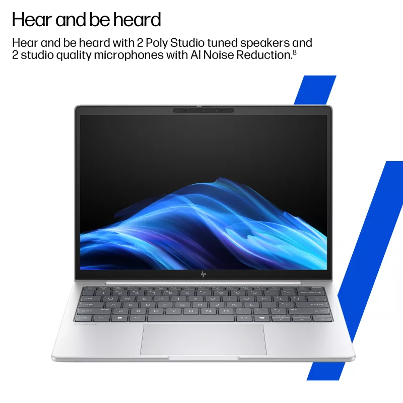 HP EliteBook 8 G1i AI Intel Core Ultra 5 225U 35,6 cm (14 polegadas) WUXGA 32 GB DDR5-SDRAM 512 GB SSD Wi-Fi 7 (802.11be) Windows 11 Pro AI PC prateado