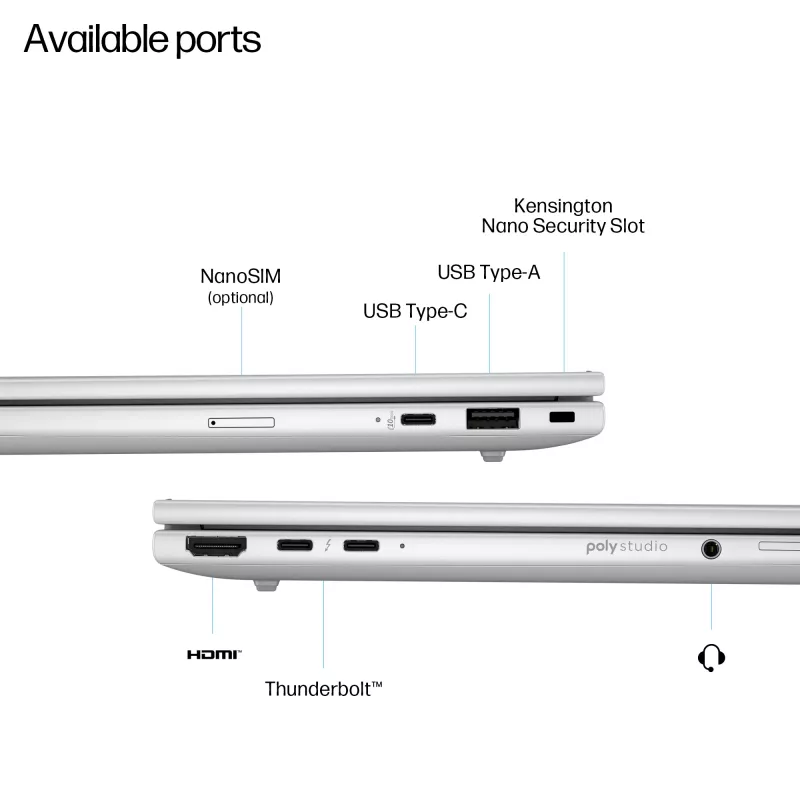 Portátil HP EliteBook 8 G1i 14 polegadas Intel Core Ultra 7 32GB RAM 1TB SSD Intel Graphics Win 11 Pro