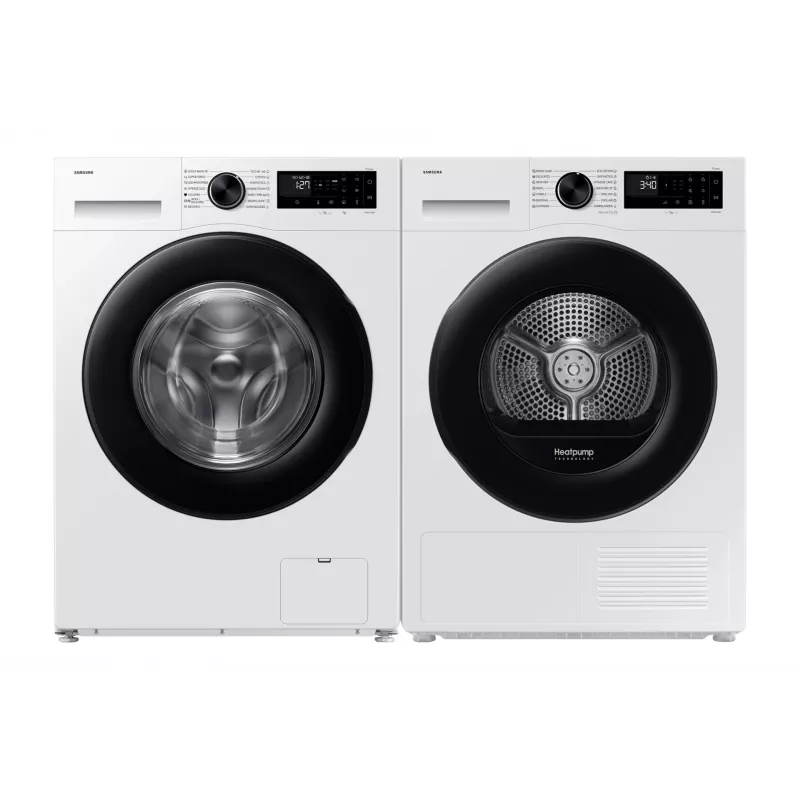 Máquina de secar roupa com bomba de calor Samsung DV90DG52A0AELE de instalação livre, carga frontal, 9 kg, branco