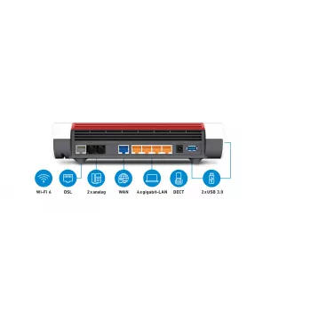 Router de secretária FRITZ!Box 7590 AX Dual-Band Wi-Fi 6