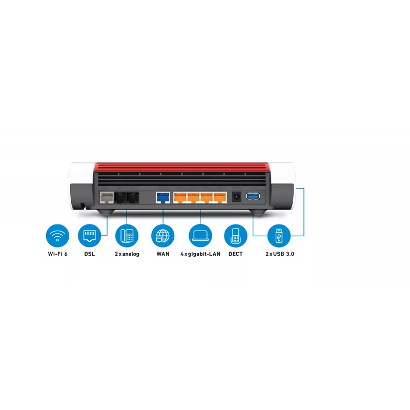 Router de secretária FRITZ!Box 7590 AX Dual-Band Wi-Fi 6