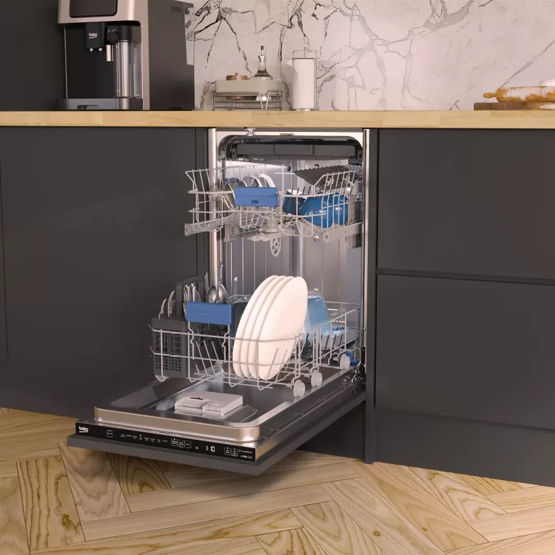 Máquina de lavar loiça integrada slimline Beko BDIS38040Q com AquaIntense®