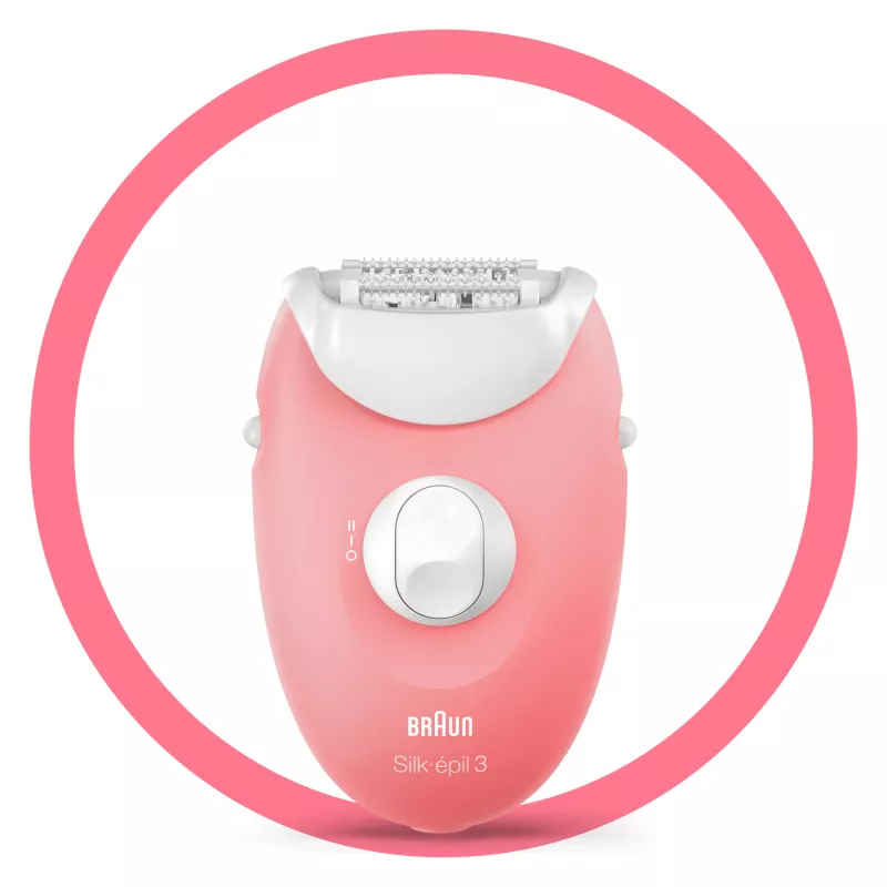 Braun Silk-épil 3 3-176 depiladora com 3 extras, rosé, branco, 20 pinças, barbear, AC, 100 - 240 V, 50 - 60 Hz