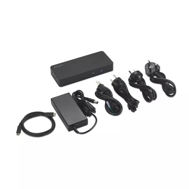 Kensington SD4843P EQ USB-C 10Gbps dock triplo de vídeo sem drivers