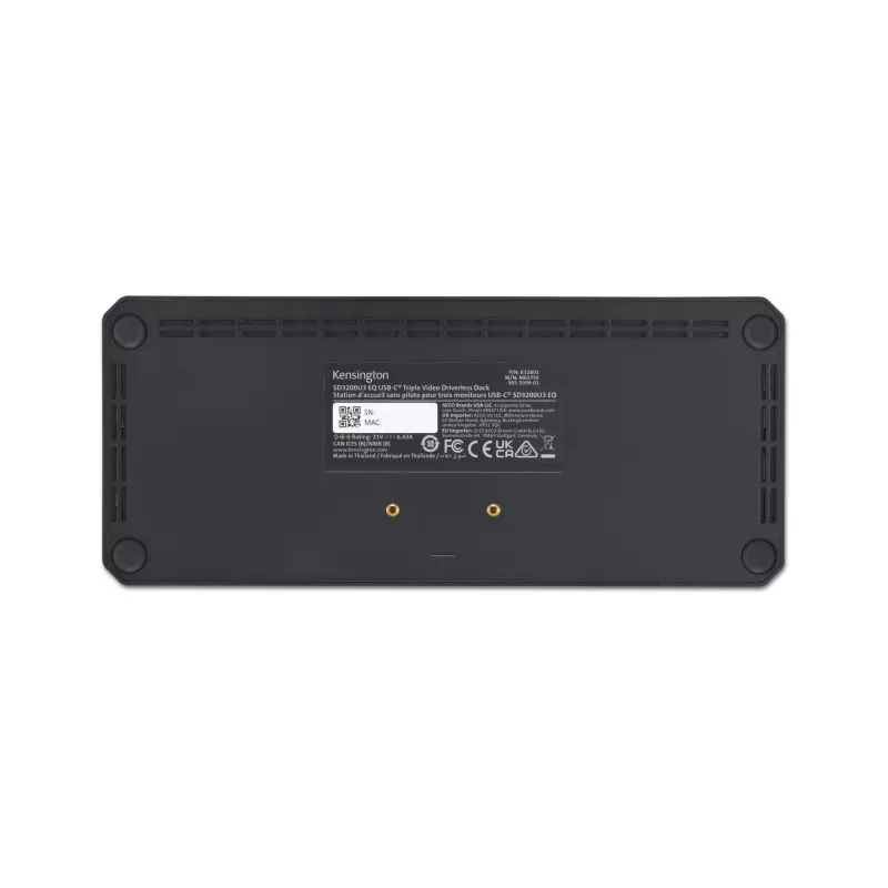 Kensington SD4843P EQ USB-C 10Gbps dock triplo de vídeo sem drivers