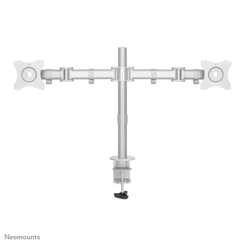 Neomounts NM-D135DSILVER Suporte para monitor 10-27 inch, fixação por mordente/por furo na mesa, 8 kg, 25,4 cm (10 inch), 68,6 cm (27 inch), 100 x 100 mm, Prateado