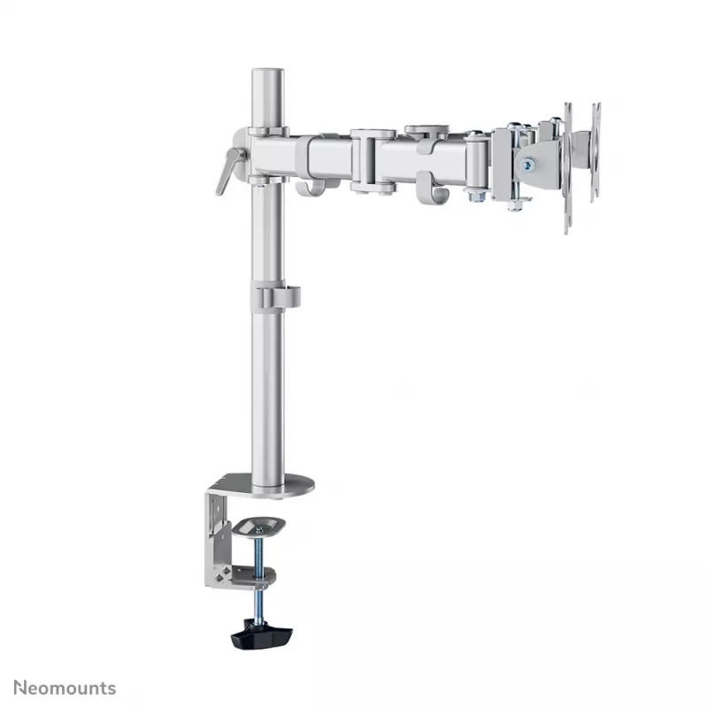 Neomounts NM-D135DSILVER Suporte para monitor 10-27 inch, fixação por mordente/por furo na mesa, 8 kg, 25,4 cm (10 inch), 68,6 cm (27 inch), 100 x 100 mm, Prateado