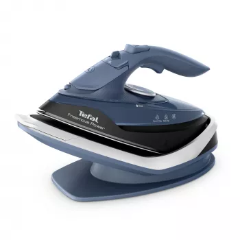 Tefal Freemove Power FV6675E0 Ferro de engomar Ferro a seco e a vapor Base cerâmica 2600 W Preto, Azul