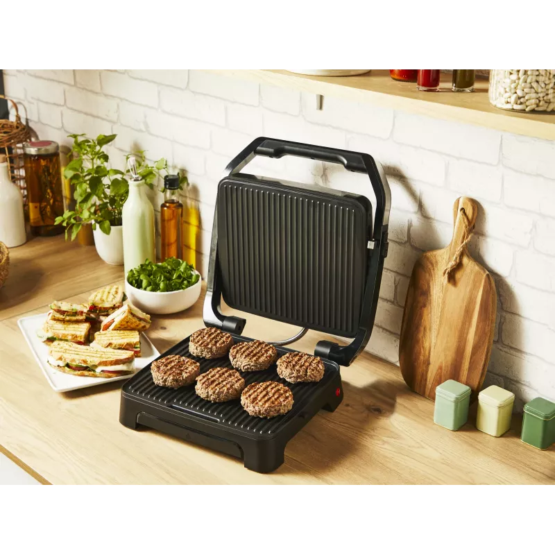 Grelhador de contacto Tefal Inicio Adjust GC272D10 com placas antiaderentes e temperatura ajustável