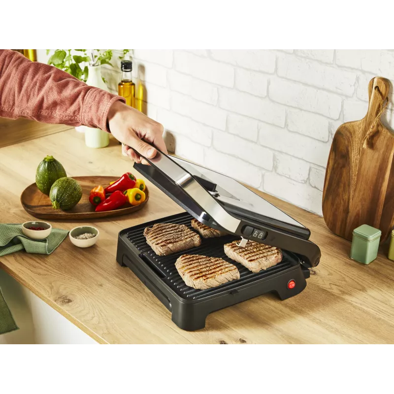 Grelhador de contacto Tefal Inicio Adjust GC272D10 com placas antiaderentes e temperatura ajustável