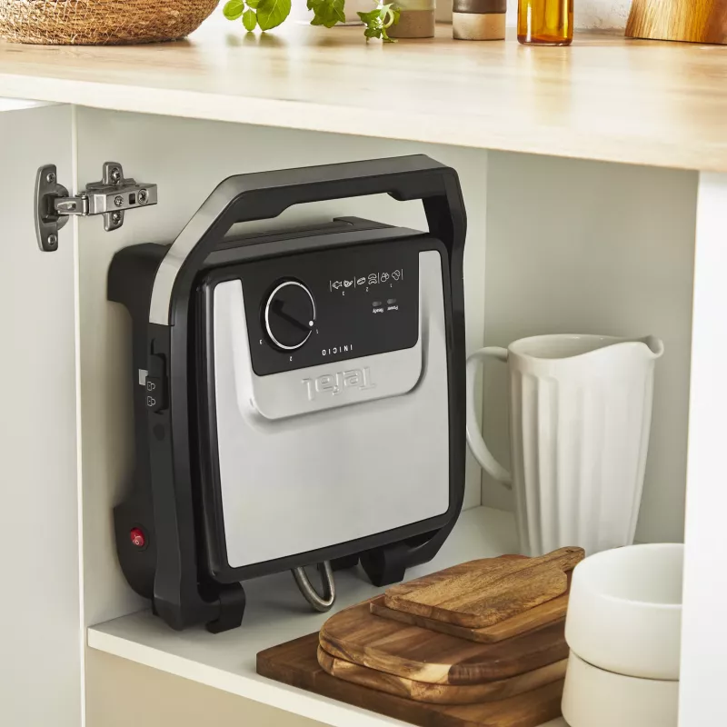 Grelhador de contacto Tefal Inicio Adjust GC272D10 com placas antiaderentes e temperatura ajustável