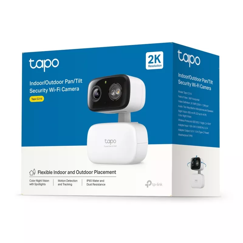 Câmara de vigilância IP TP-Link Tapo C216 Tipo caixa Interior 2304 x 1296 Pixel Teto/Parede/Mesa