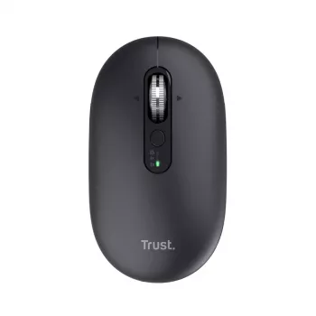 Rato TRUST Seron fino Multi — rato de escritório para ambas as mãos, ótico 3200 DPI, RF Wireless + Bluetooth, 7 botões, preto