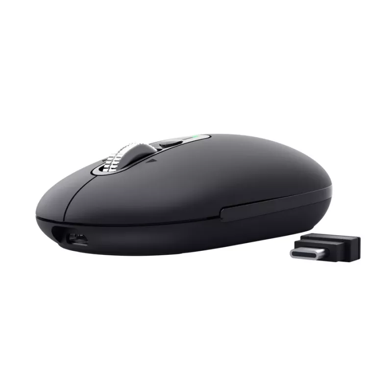 Rato TRUST Seron fino Multi — rato de escritório para ambas as mãos, ótico 3200 DPI, RF Wireless + Bluetooth, 7 botões, preto
