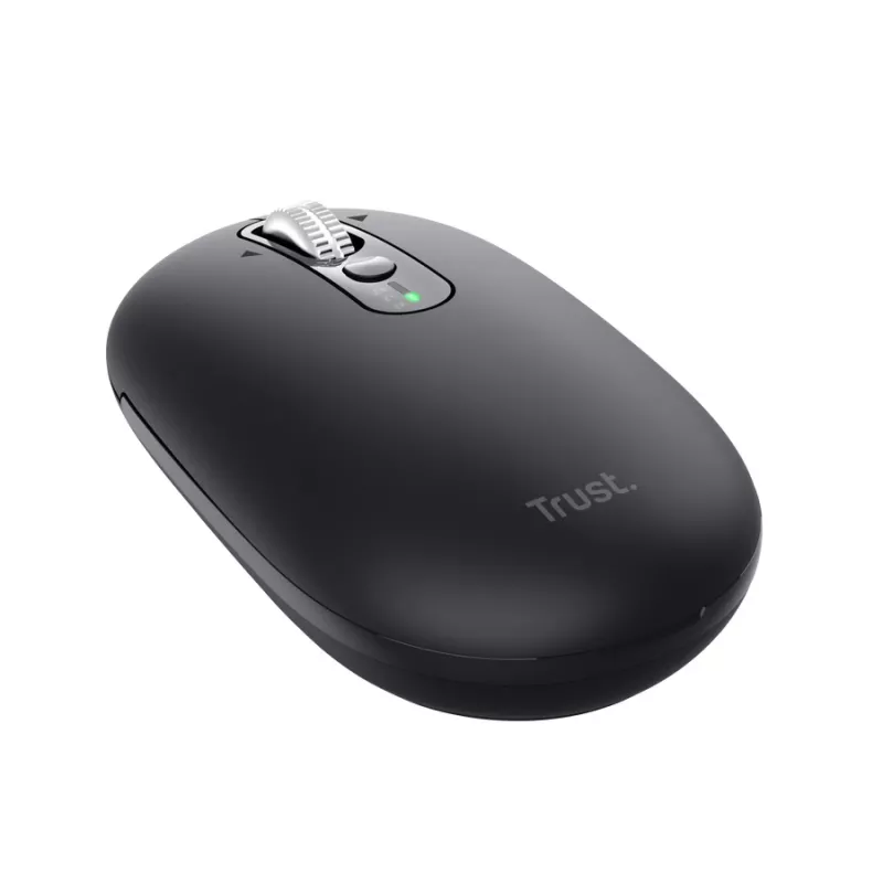 Rato TRUST Seron fino Multi — rato de escritório para ambas as mãos, ótico 3200 DPI, RF Wireless + Bluetooth, 7 botões, preto