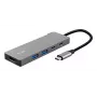 Hub USB Type-C TRUST 26062 — HDMI + USB 3.2 Gen 1 Type-A e Type-C, Cinzento, 5 portas