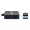Manhattan 162296 hub USB-A de 4 portas, 4x USB-A, 5 Gbps (USB 3.2 Gen1 / USB 3.0), alimentado por barramento, de secretária