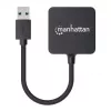 Manhattan 162296 hub USB-A de 4 portas, 4x USB-A, 5 Gbps (USB 3.2 Gen1 / USB 3.0), alimentado por barramento, de secretária